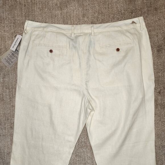 Tommy Bahama Off White Mahalo Bay Flat Front Pants Men's Size 42 x 32 NWT - Picture 9 of 9